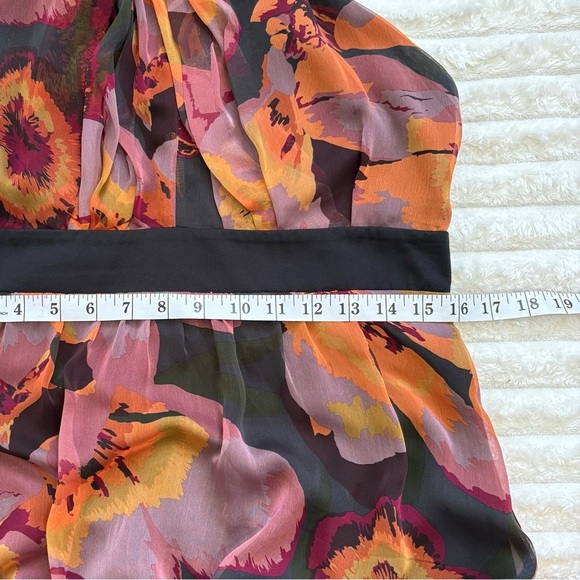 THE LIMITED Sleeveless Halter Top Dress Fall Floral Size 12 - Picture 8 of 9